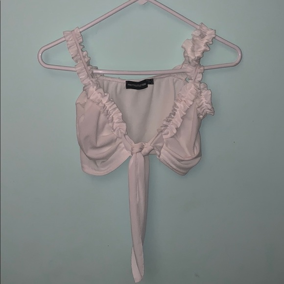 Rib Ruffle Bralette - Picture 6 of 8